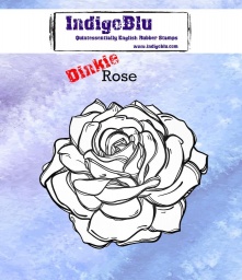 Rose Dinkie A7 Red Rubber Stamp - Special 5th Birthday Edition